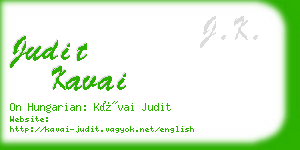 judit kavai business card